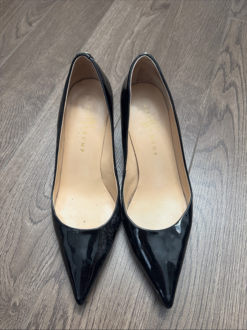 Ivanka Trump Black Patent Pointed Toe Pumps